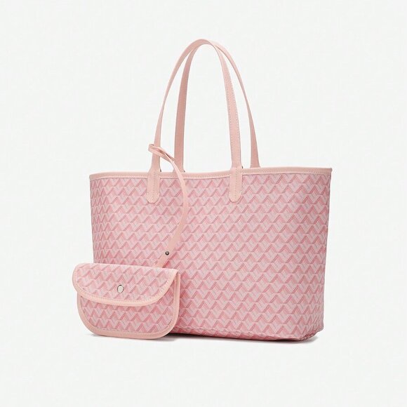 Pink Elegant Women's One Shoulder Casual Handbag/Tote - Picture 1 of 6